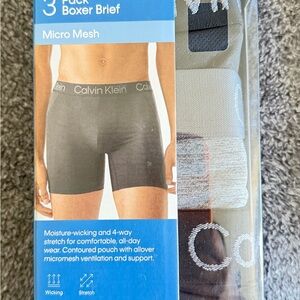 Calvin Klein Men’s Micro Mesh Boxer Briefs - Black & Gray (3 Pack)